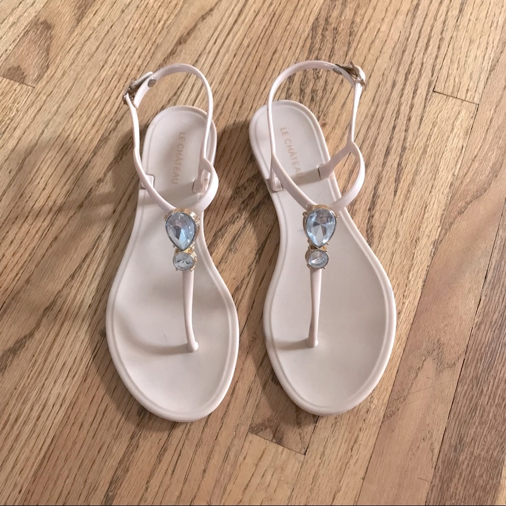 Nude Jewel Jelly Sandals 36